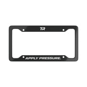Apply Pressure License Plate Frame