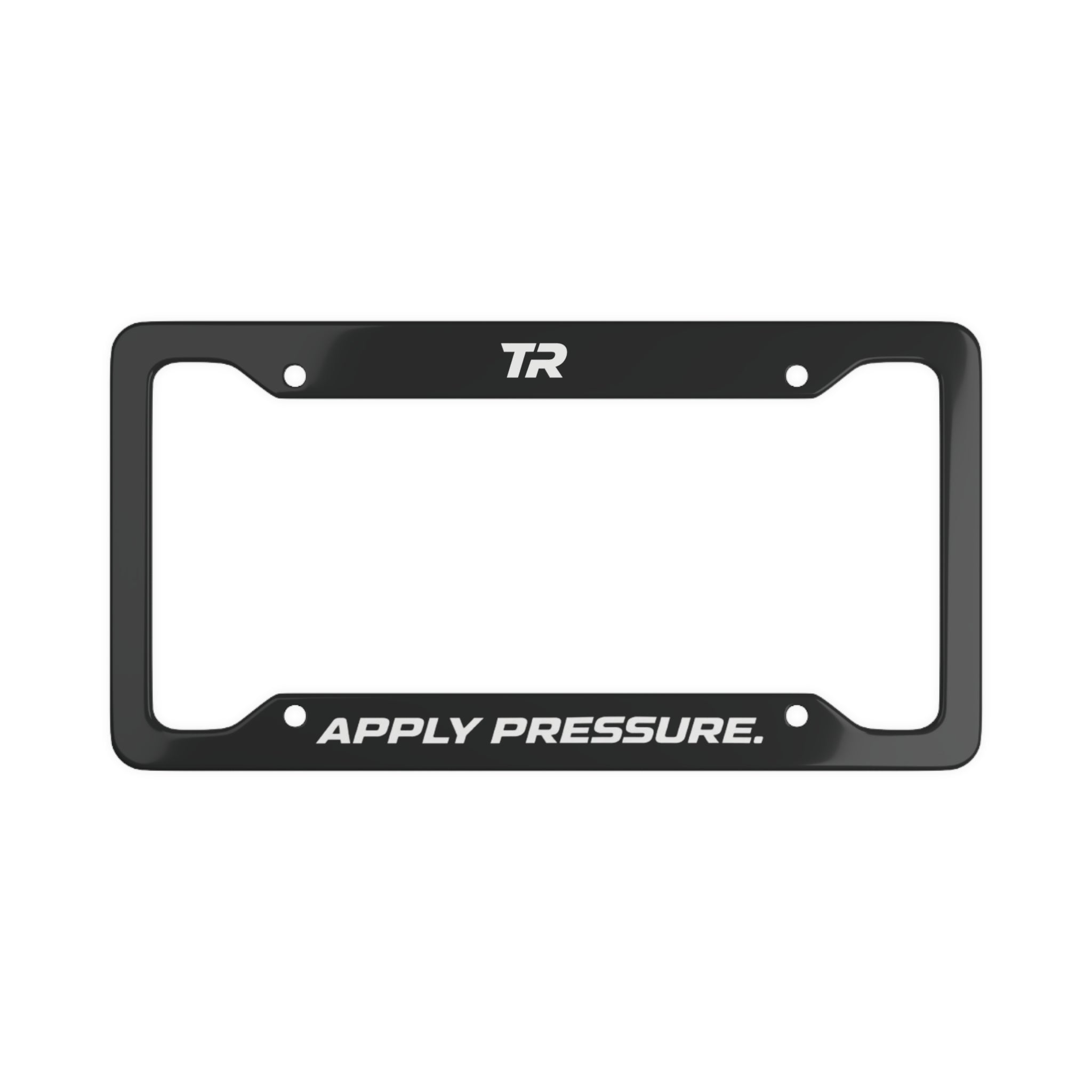 Apply Pressure License Plate Frame